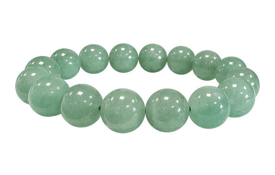 Bracelet Aventurine Verte A perles 10mm chez Arabesk