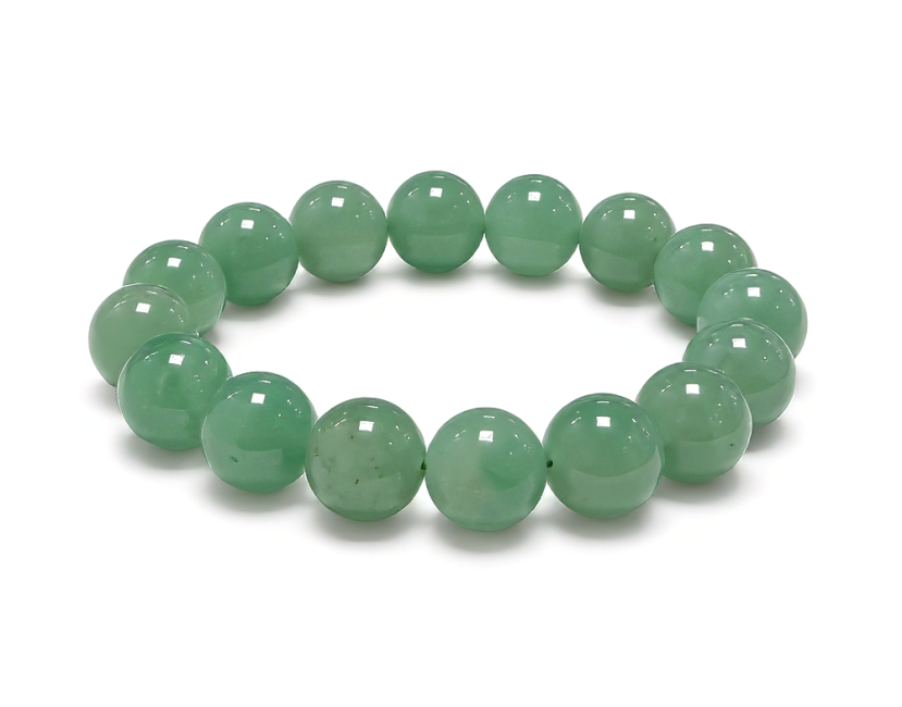 Bracelet Aventurine Verte A perles 12mm chez Arabesk