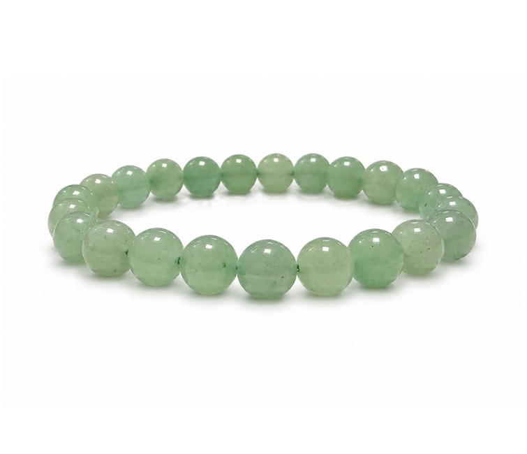 Bracelet Aventurine Verte A perles 8mm chez Arabesk