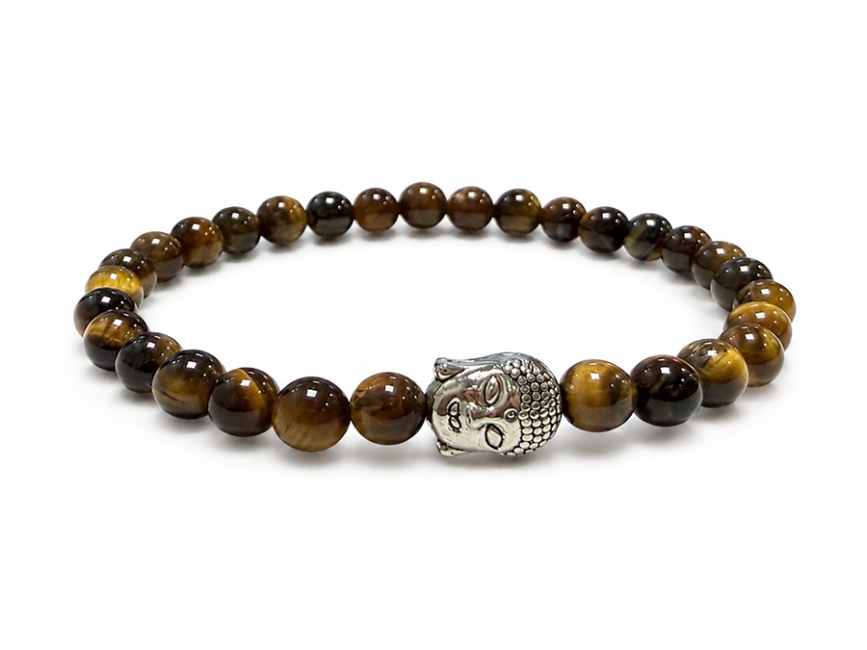 Bracelet Œil de Tigre Bouddha A Perles 6mm chez Arabesk