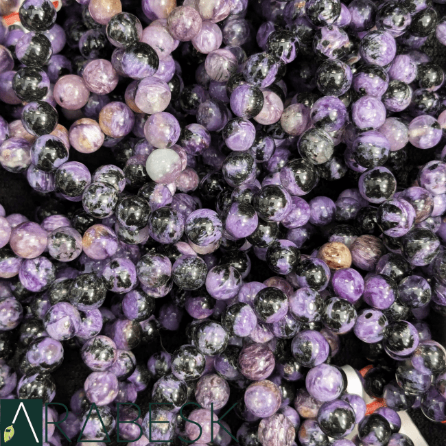 Bracelet Charoïte AA+ perles 6-7mm chez Arabesk|cz