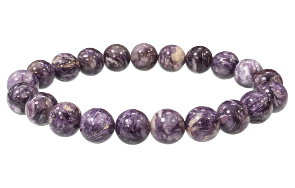 Bracelet Charoïte AA+ perles 8.5-9.5mm chez Arabesk