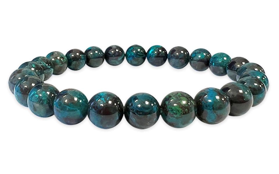 Bracelet Chrysocolle Afrique du Sud AAA perles 7.5-8.5mm chez Arabesk