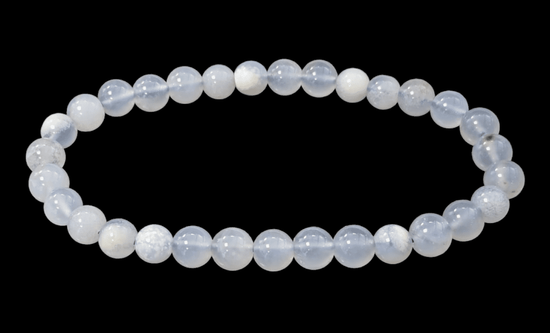 Bracelet Calcédoine bleue A perles 6-6.5mm chez Arabesk