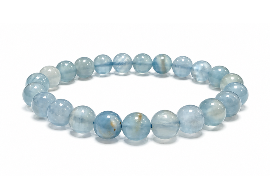 Bracelet Calcite Bleue AAA Perles 8 mm chez Arabesk