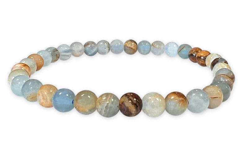 Bracelet Calcite Bleue Mix AA perles 6-7mm chez Arabesk