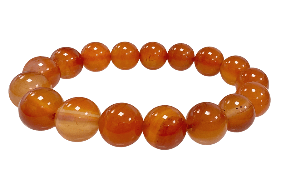 Bracelet Cornaline A perles 12mm chez Arabesk