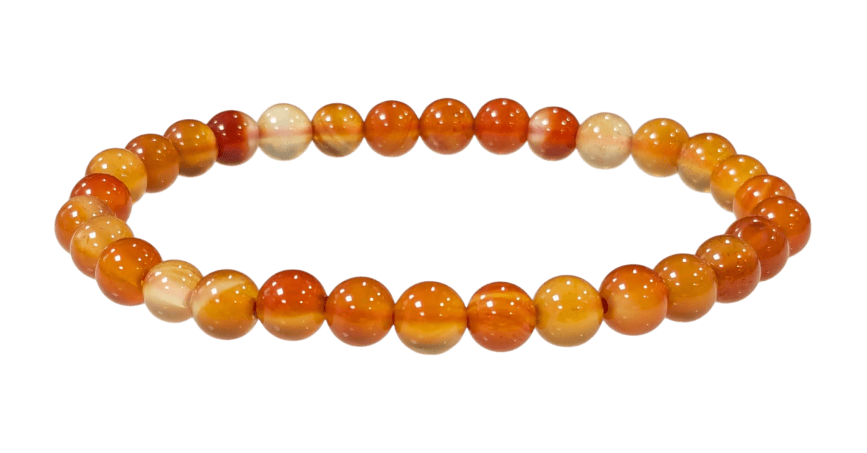 Bracelet Cornaline A perles 6mm chez Arabesk