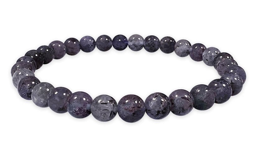 Bracelet Cordiérite Iolite A perles 6mm chez Arabesk