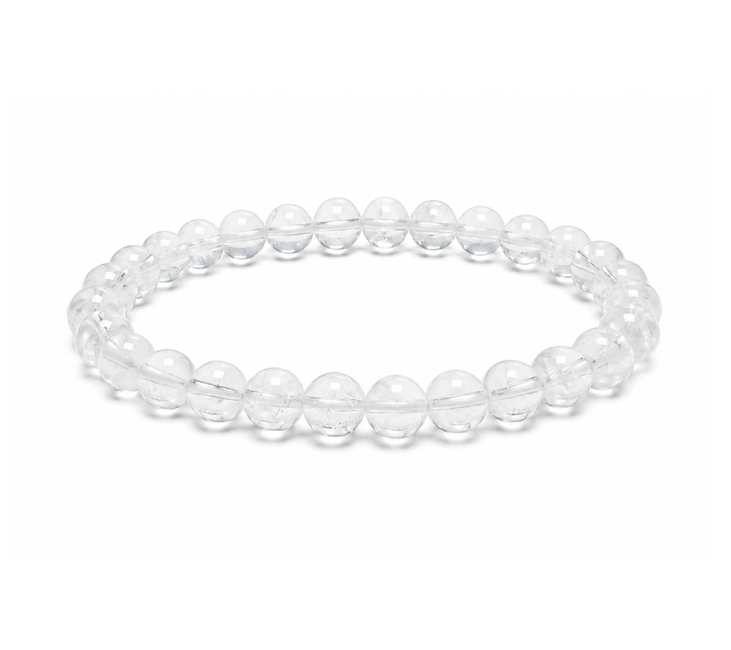 Bracelet Cristal de Roche A perles 6mm chez Arabesk