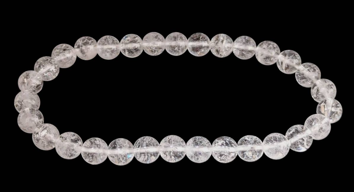 Bracelet Cristal de Roche Crack A perles 6mm chez Arabesk