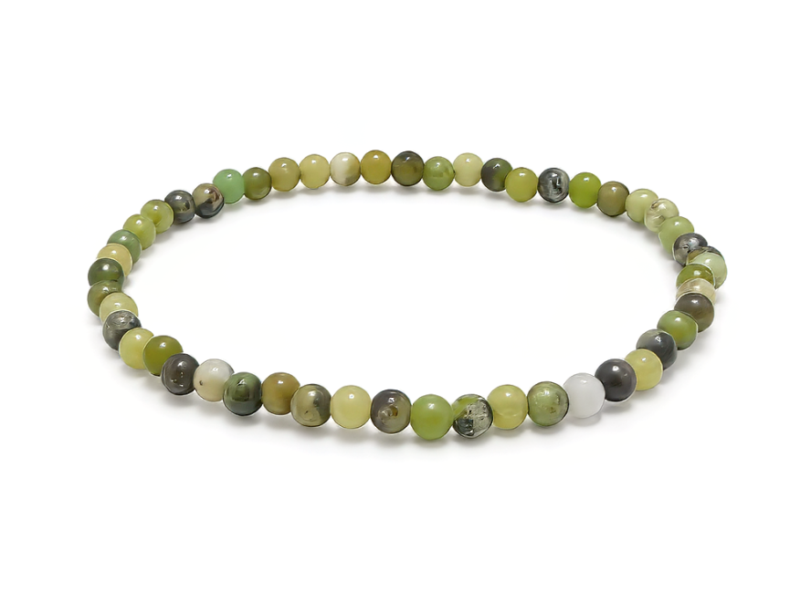 Bracelet Chrysoprase Citron AB Perles 4 mm chez Arabesk