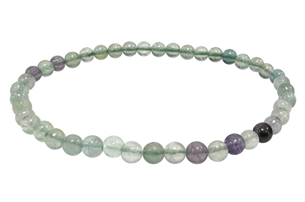 Bracelet Fluorite Multicolore A perles 4-5mm chez Arabesk