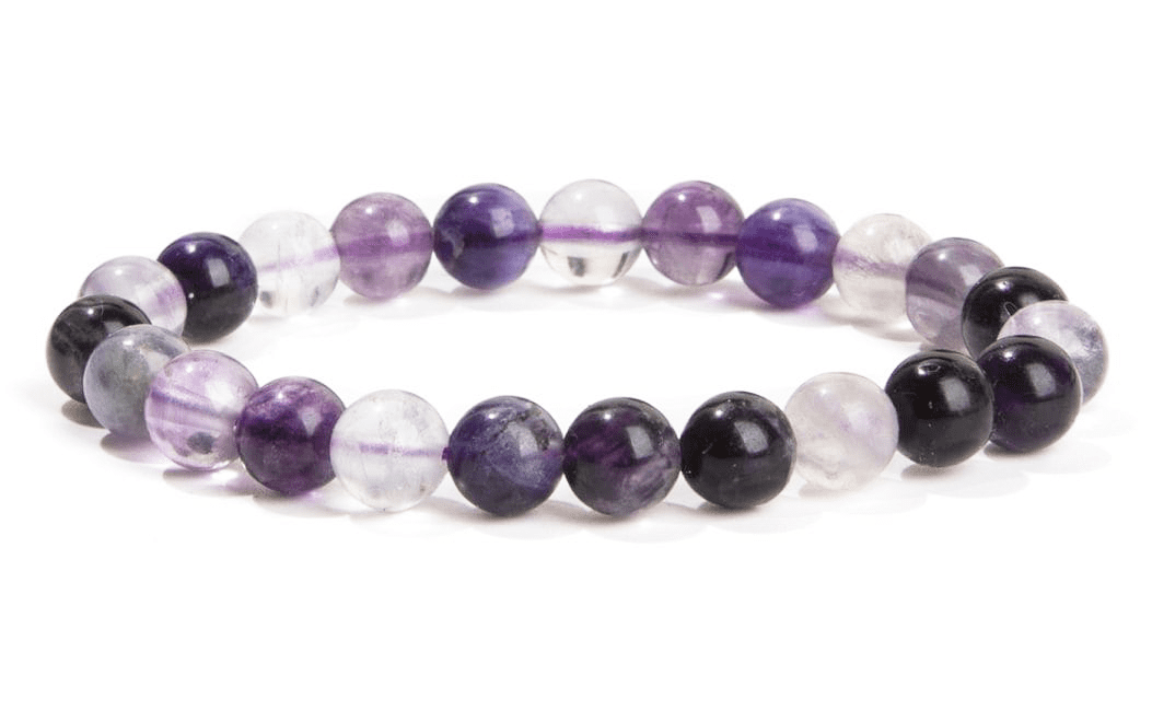 Bracelet Fluorite Violette AB perles 8mm chez Arabesk