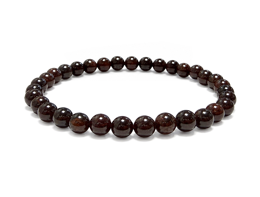 Bracelet Grenat Rouge Perles 6mm chez Arabesk