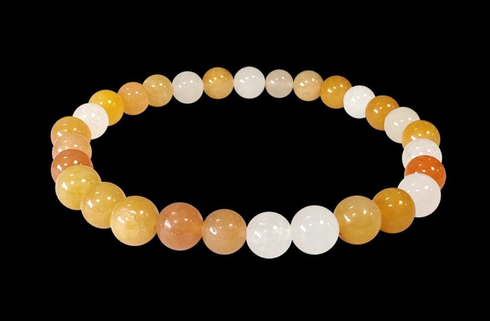 Bracelet Jade multicolore perles 6mm chez Arabesk|cz