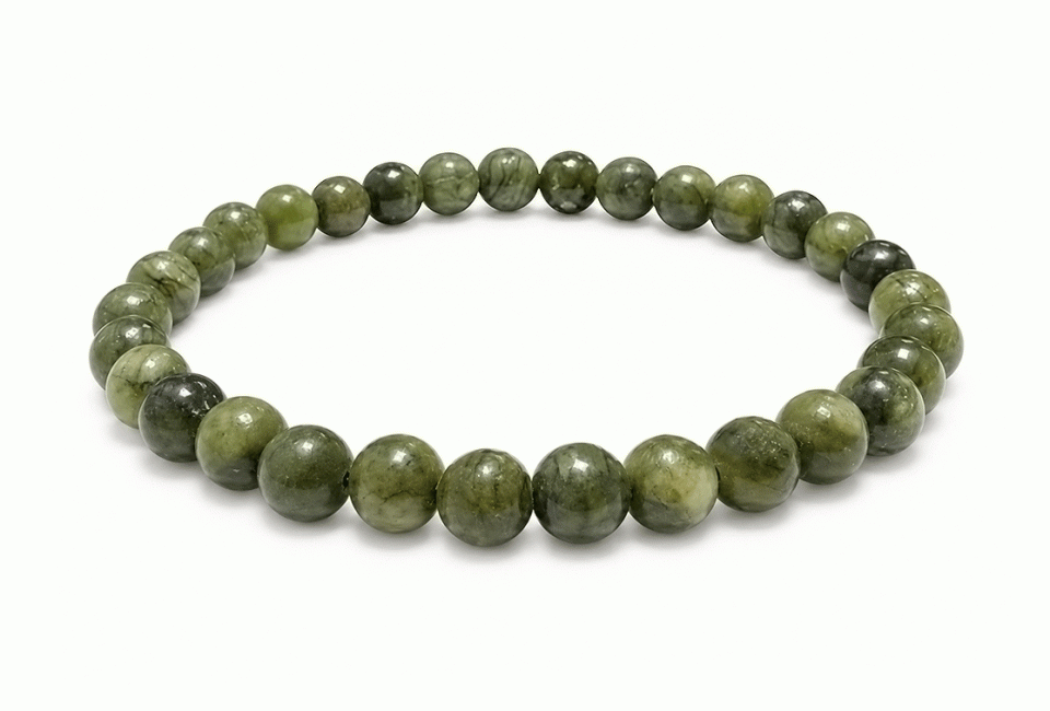 Náramek Nefritový Jadeit S Korálky 6mm chez Arabesk