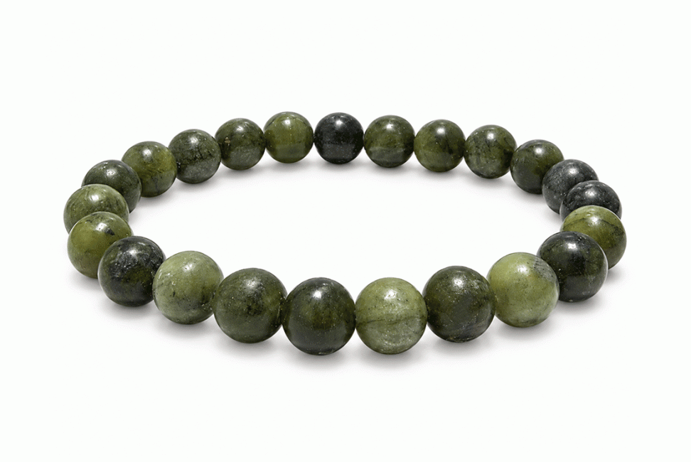 Náramek Nefritový Jadeit S Korálky 8mm chez Arabesk