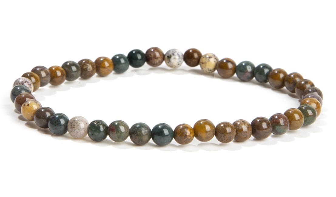 Bracelet Jaspe Océan A perles 4mm chez Arabesk