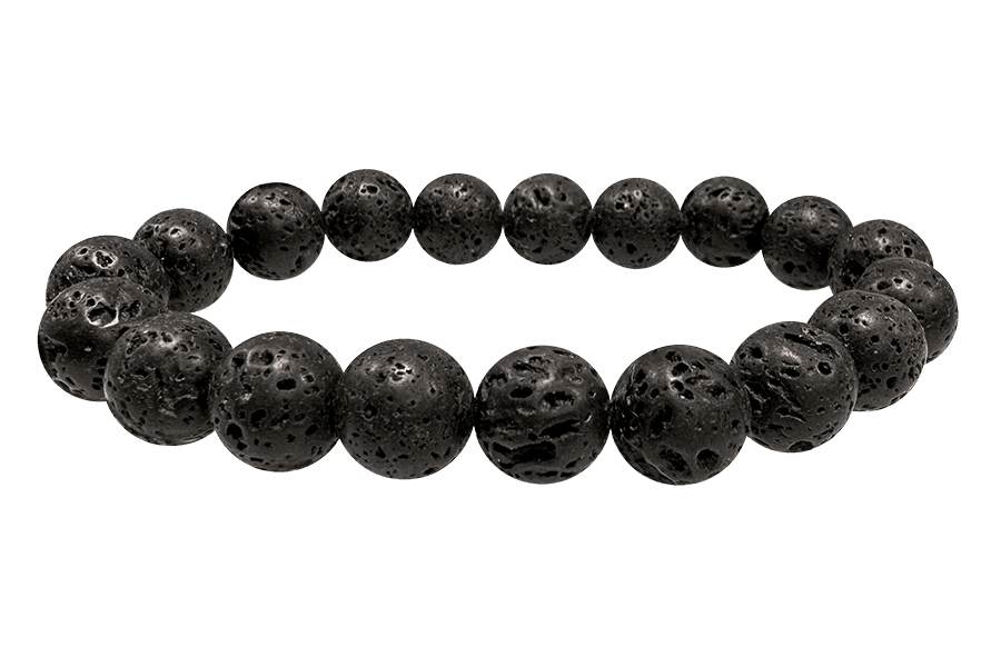 Náramek Lávový kámen AB korálky 10mm chez Arabesk