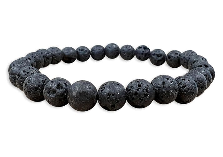 Bracelet Pierre de Lave AB perles 6mm chez Arabesk
