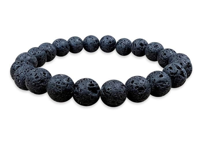 Bracelet Pierre de Lave AB perles 8mm chez Arabesk