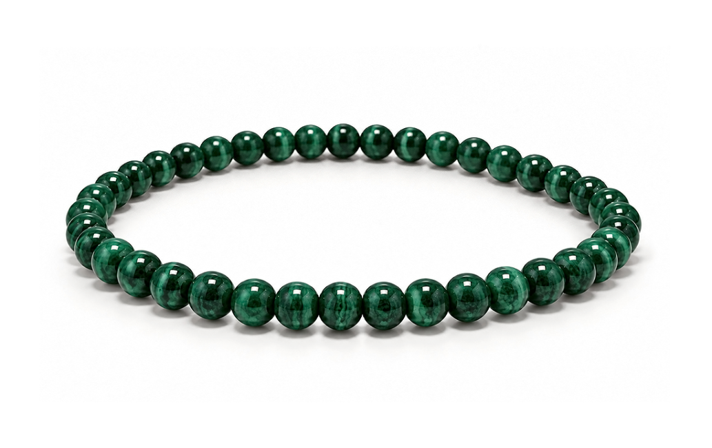 Bracelet Malachite AA perles 4mm chez Arabesk