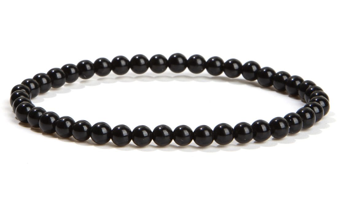 Bracelet Obsidienne Noire A perles 4mm chez Arabesk|cz