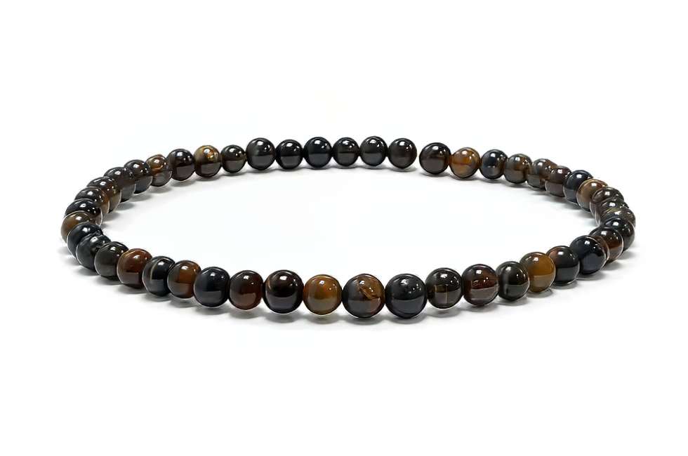 Bracelet Oeil de Faucon AB Perles 4 mm chez Arabesk