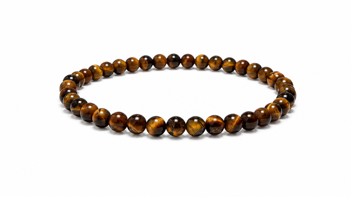 Bracelet en Oeil de Tigre A Perles 4 mm chez Arabesk|cz