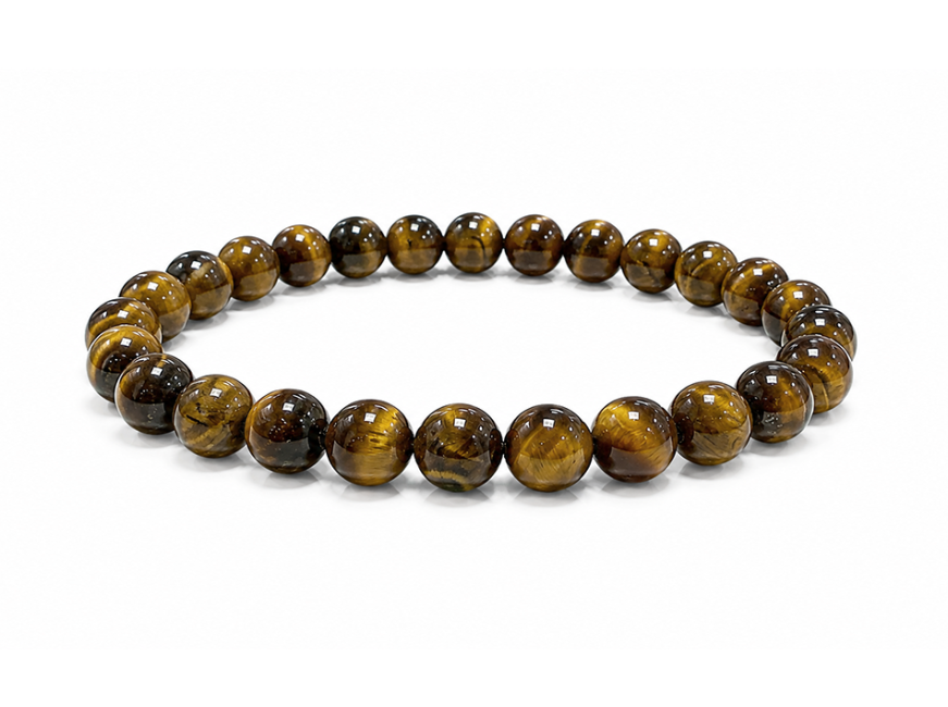 Bracelet en Oeil de Tigre A Perles 6 mm chez Arabesk