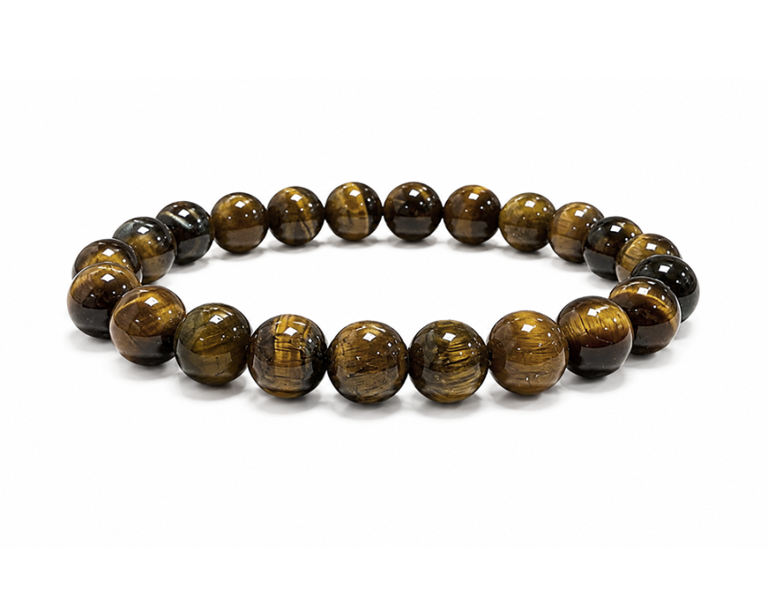 Bracelet en Oeil de Tigre A Perles 8 mm chez Arabesk