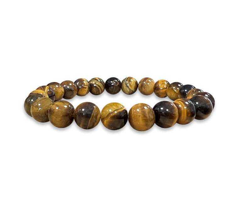 Bracelet en Oeil de Tigre A Perles 8 mm chez Arabesk|cz
