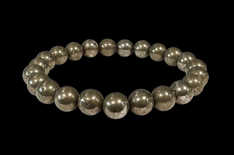 Bracelet Pyrite A perles 8mm chez Arabesk|cz