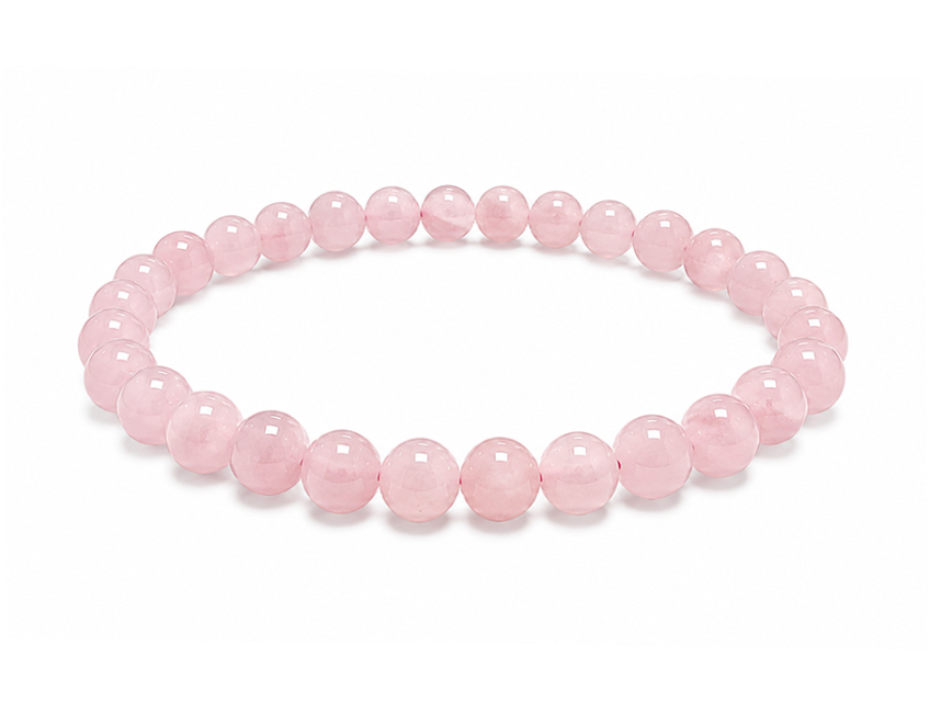 Bracelet Quartz Rose AB perles 6mm chez Arabesk