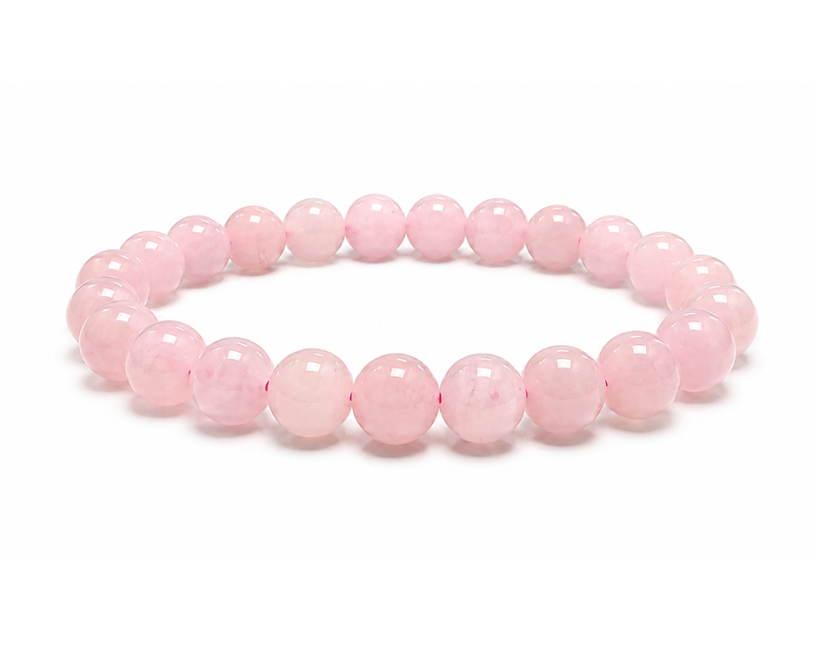 Bracelet Quartz Rose AB perles 8mm chez Arabesk