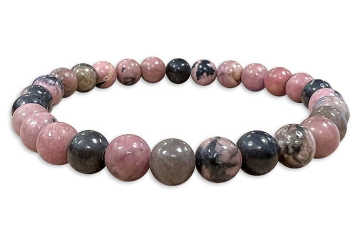Bracelet Rhodonite A perles 6mm chez Arabesk|cz
