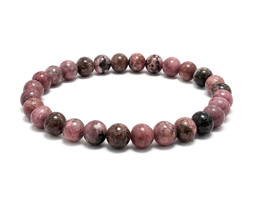 Bracelet Rhodonite A perles 6mm chez Arabesk