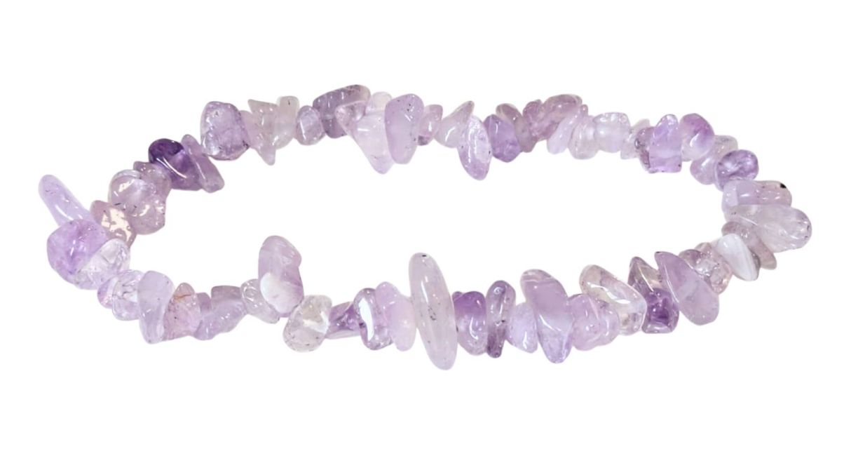 Bracelet Amethyste Lavande A chips 5-8mm 18cm chez Arabesk