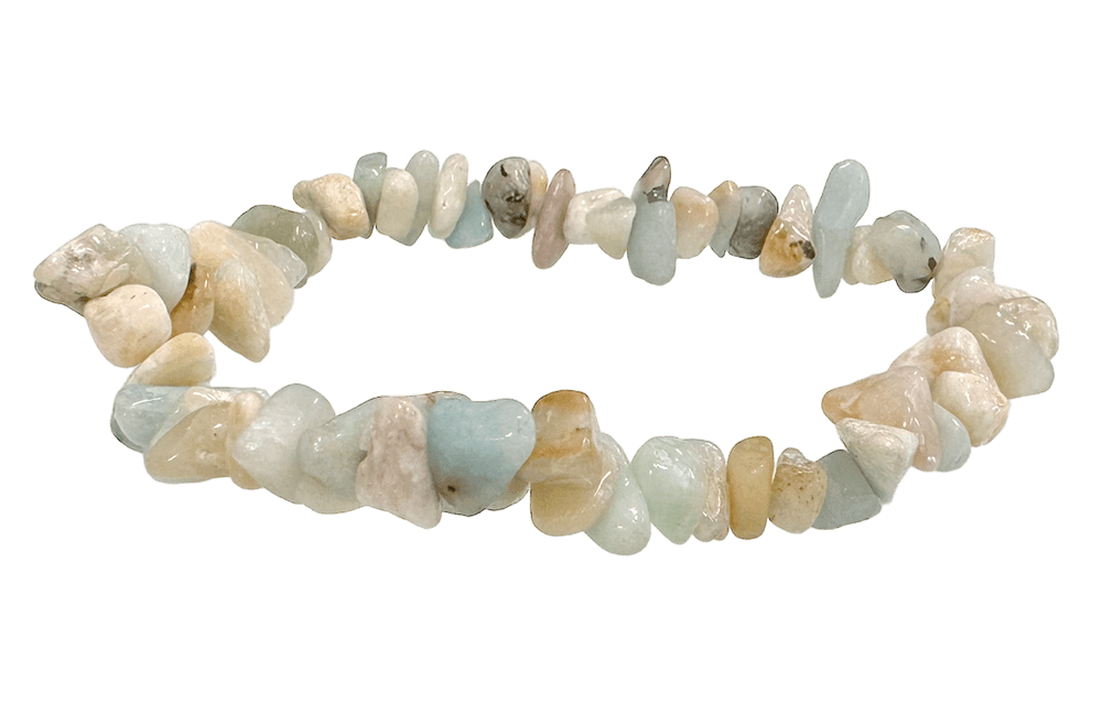 Bracelet Amazonite Multicolore chips 5-8mm 18cm chez Arabesk
