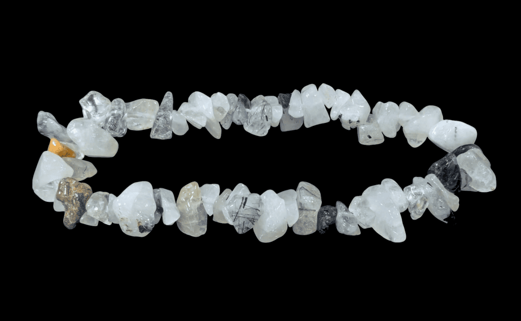Bracelet Cristal de Roche Tourmaline A 5-8mm chips chez Arabesk