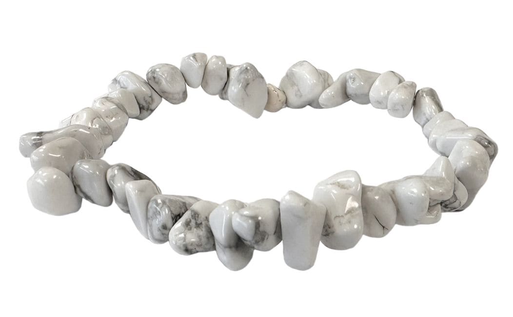 Bracelet Howlite A chips 5-8mm 18cm chez Arabesk
