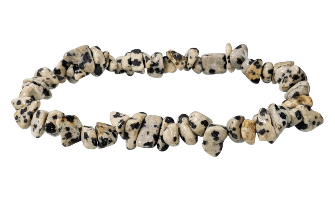 Bracelet chips Jaspe Dalmatien A 5-8mm chez Arabesk