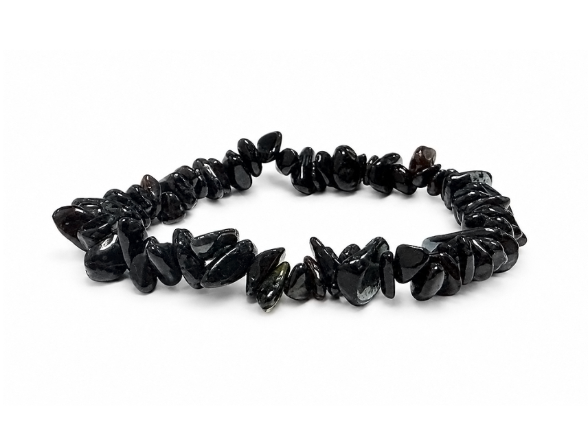 Bracelet Chips Obsidienne Noire A 5-8mm chez Arabesk