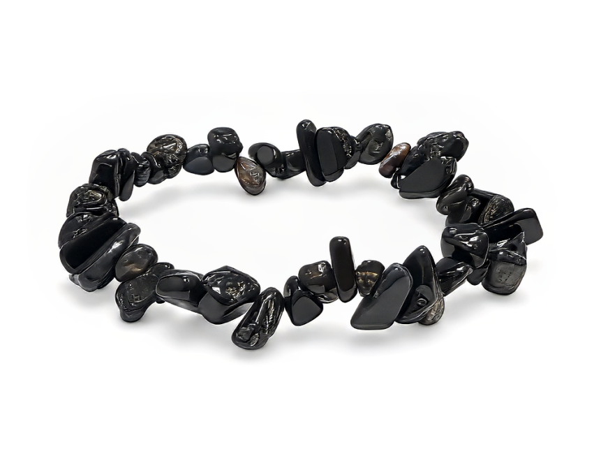 Bracelet chips Onyx A 5-8mm chez Arabesk|cz