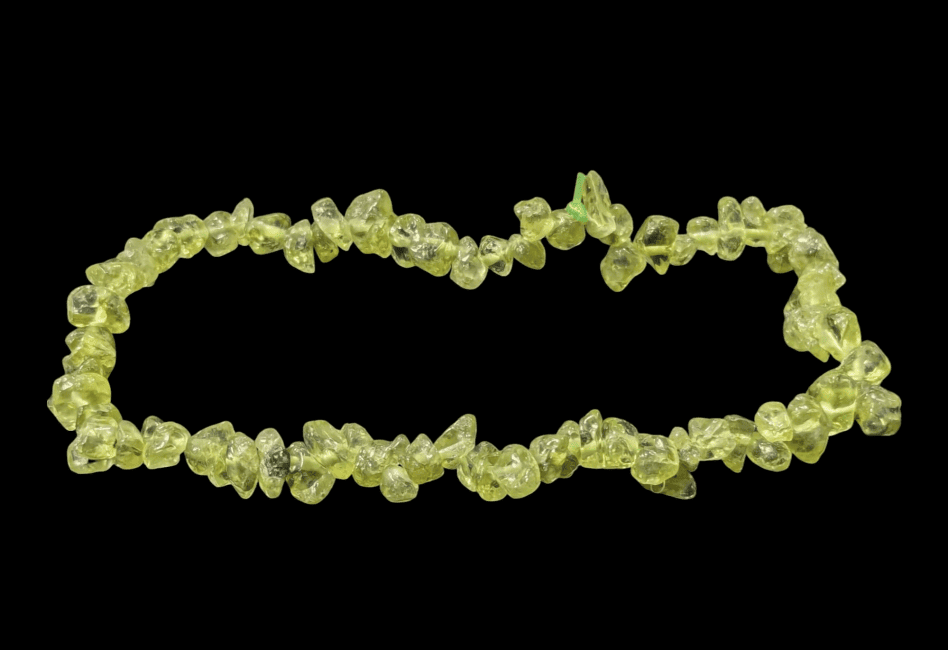 Bracelet Péridot A+ chips 18cm chez Arabesk
