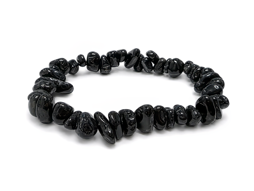 Bracelet Chips Tourmaline Noire A 5-8mm chez Arabesk