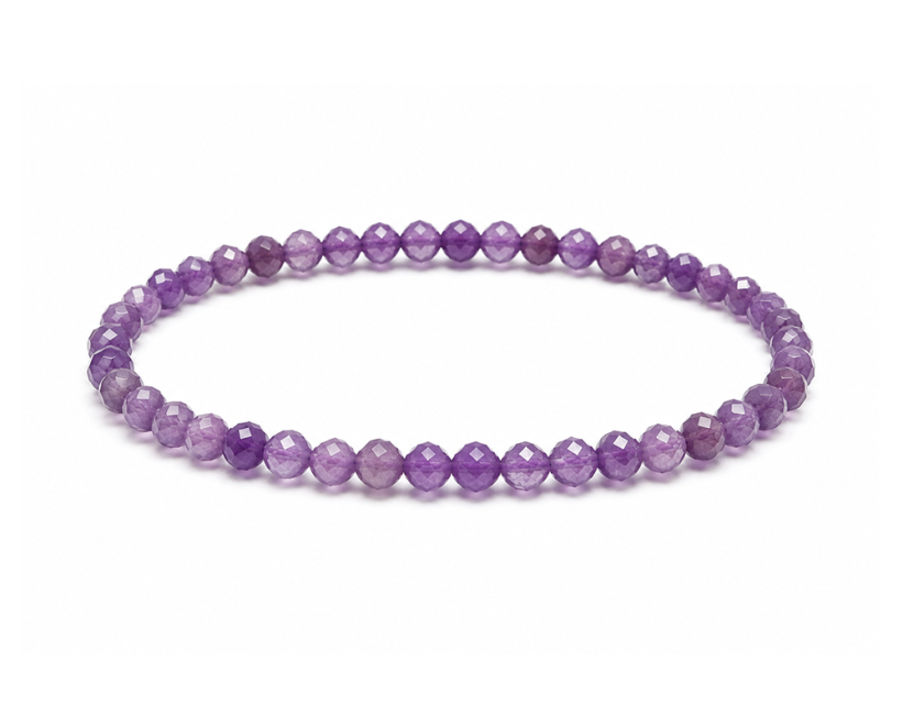 Bracelet en Améthyste Facettée A – Perles 3 mm chez Arabesk