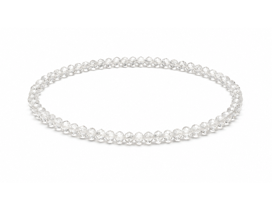 Bracelet en Cristal de Roche Facetté A – Perles 3 mm chez Arabesk