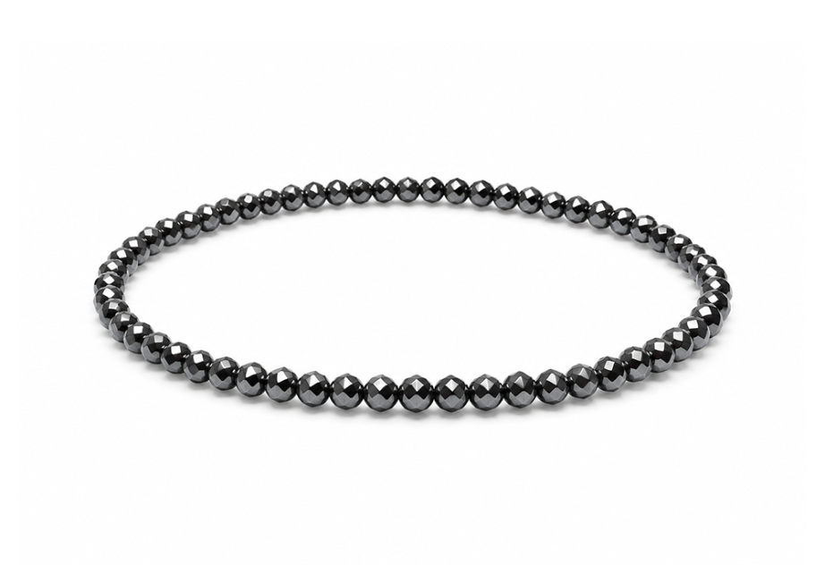 Bracelet en Hématite Facettée A – Perles 3 mm chez Arabesk